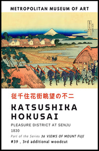 Katsushika Hokusai Pleasure District at Senju Poster