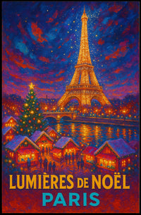 Lumières De Noël In Paris Poster