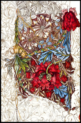 Floral Tapestry Art Poster