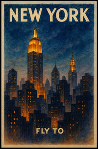 Fly to New York Poster