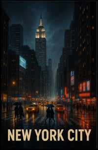 New York City at Night Poster
