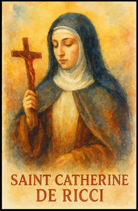Saint Catherine De Ricci Portrait Of Faith Devotion Poster