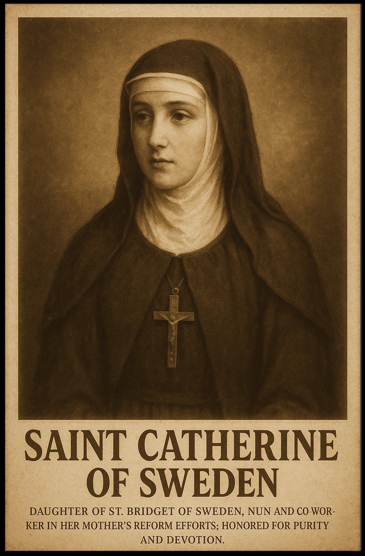 Saint Catherine Of Sweden Poster