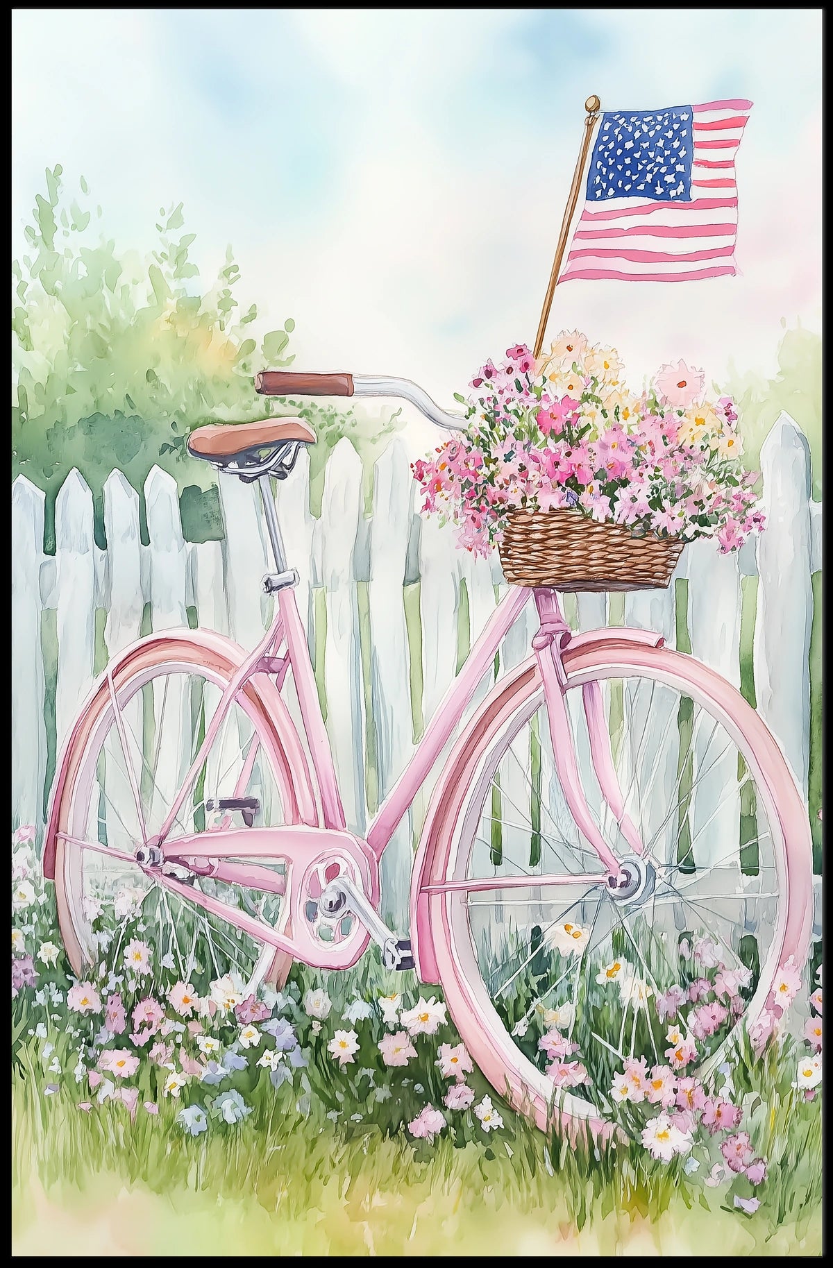 Vintage Bicycle Wall Art 18x24 Poster By PosterGoat Poster