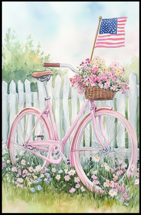 Vintage Bicycle Wall Art 18x24 Poster By PosterGoat Poster