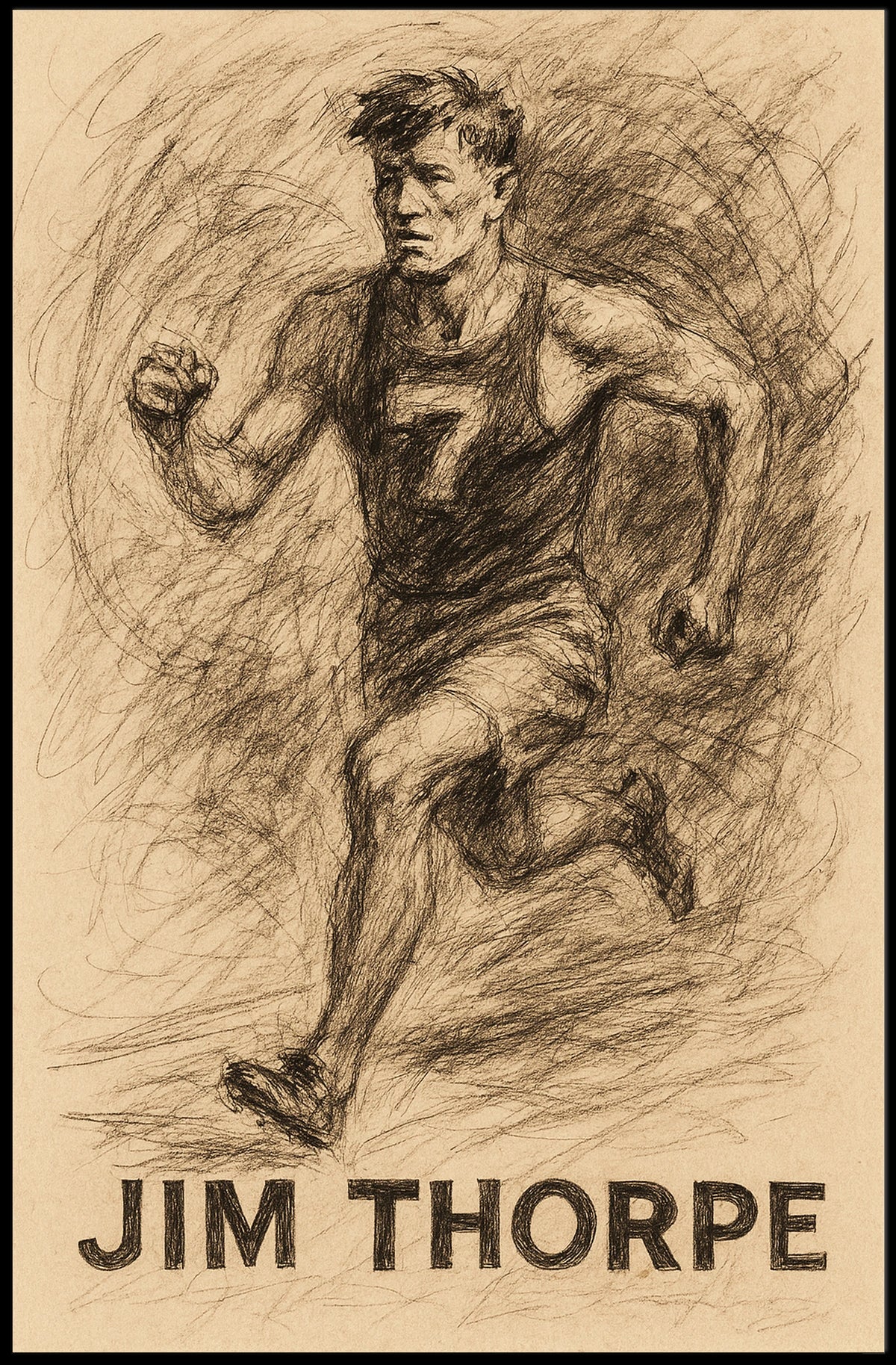 Jim Thorpe Athletic Legend Poster