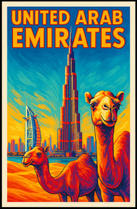 United Arab Emirates Iconic Landmarks Poster