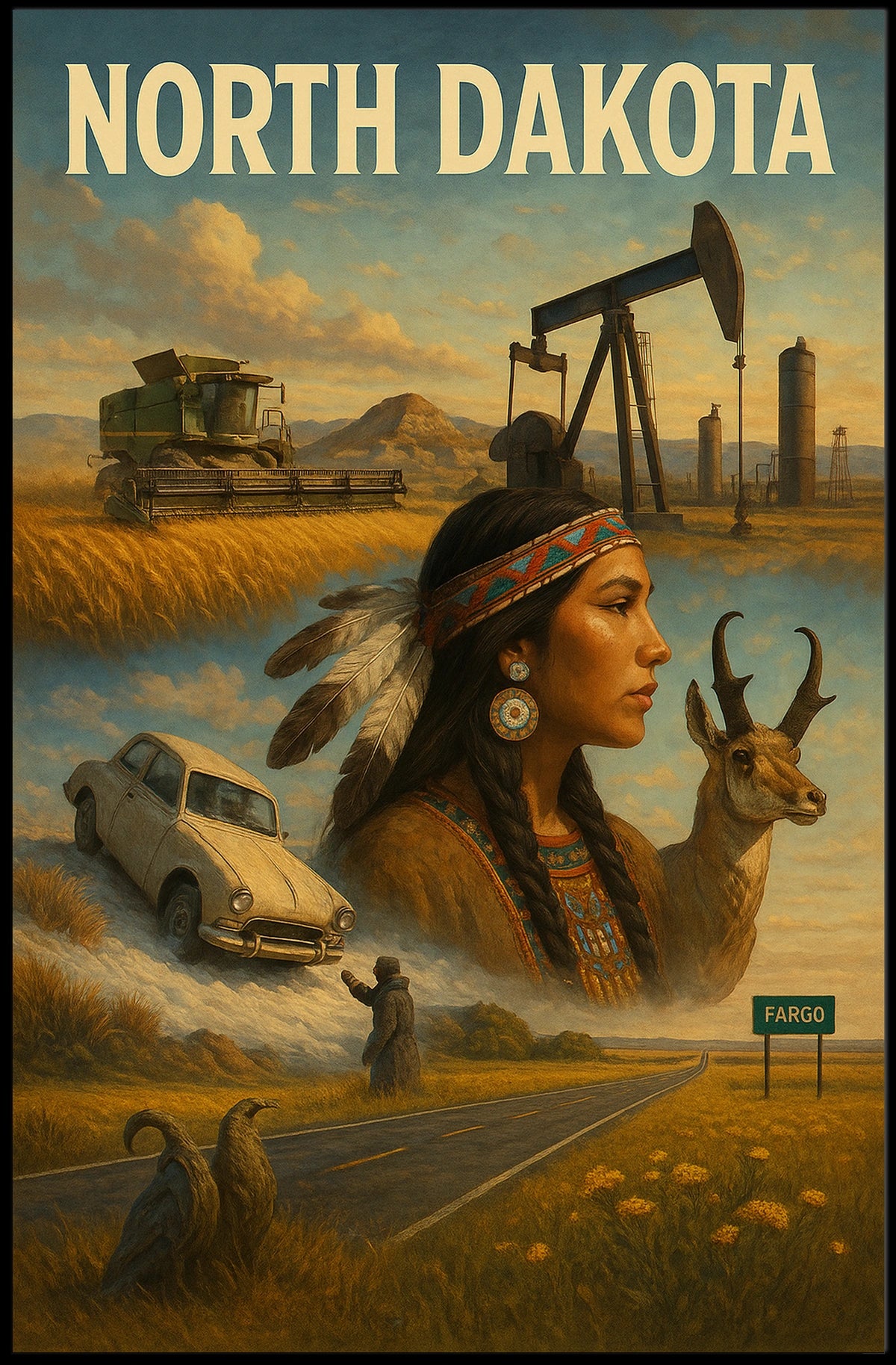 North Dakota Heritage Poster