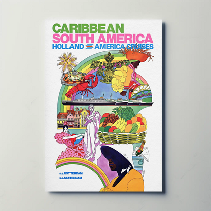 Holland America Caribbean & South America Cruise Poster (1974)