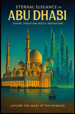 Abu Dhabi Elegance: Eternal Innovation Cityscape Travel Poster
