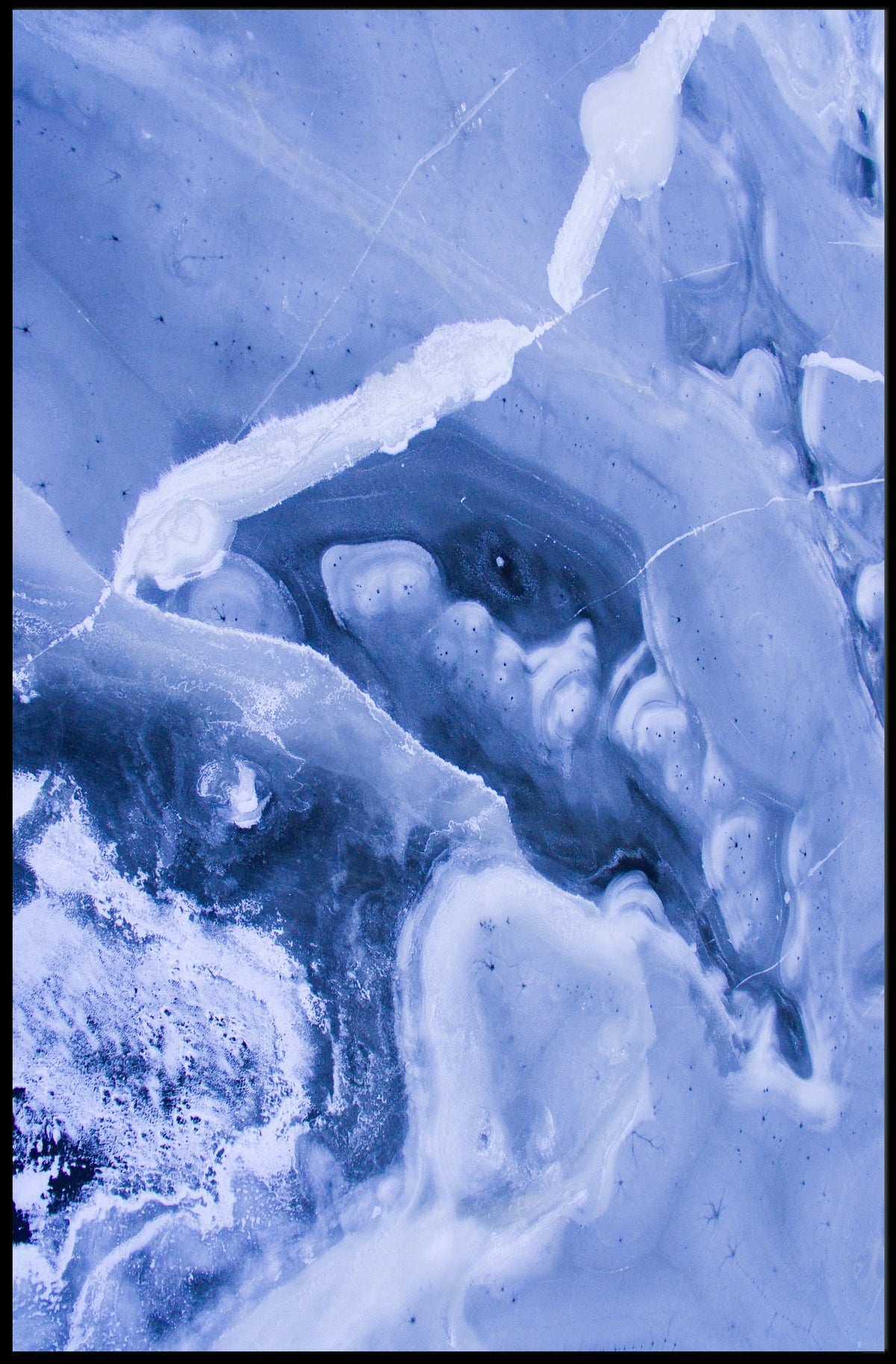 Frozen Veins Abstract Art Poster