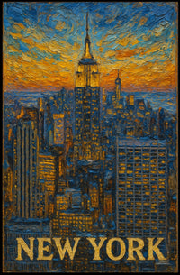 New York City Skyline Poster Wall Art for Home 18x24