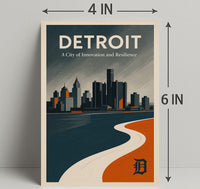 Detroit Innovation and Resilience Poster PosterGoat