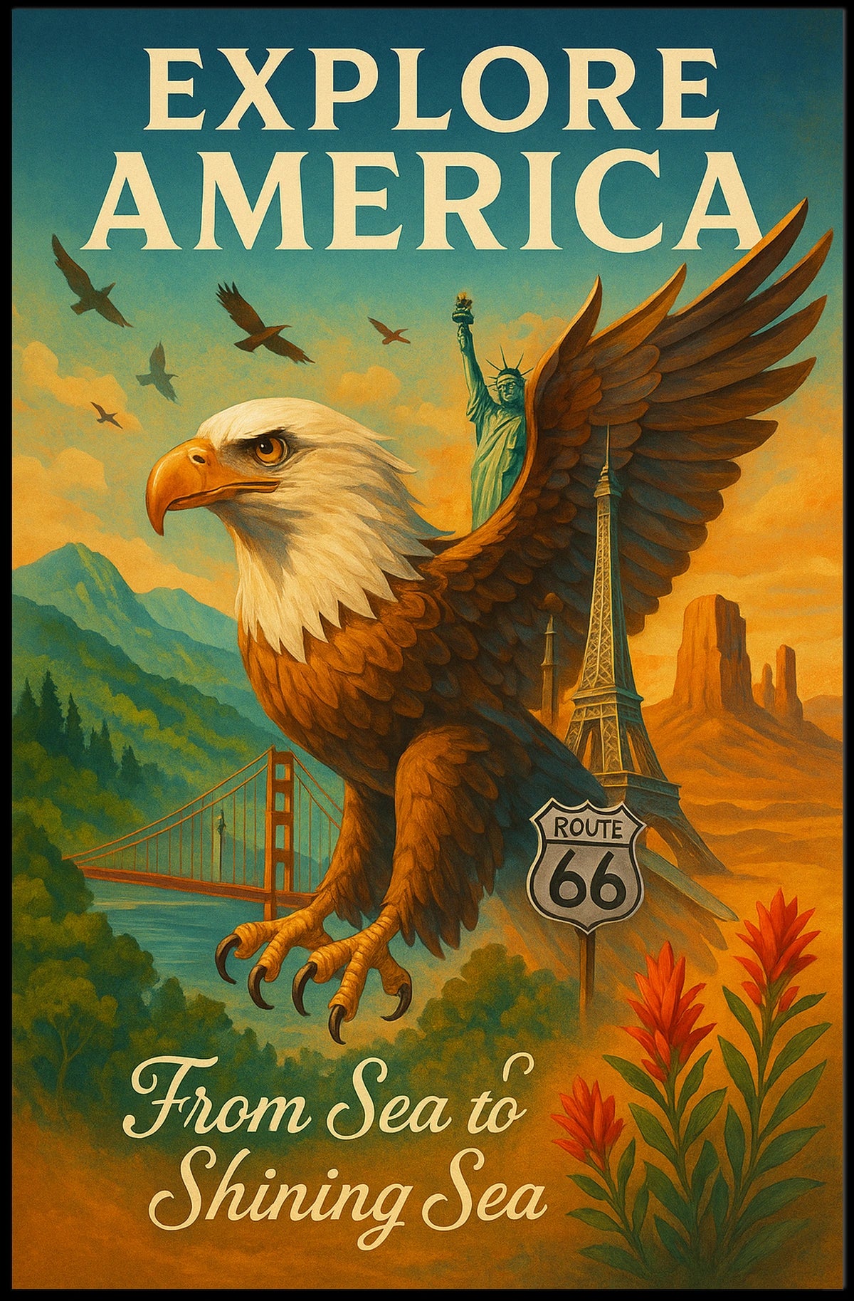 Explore America Poster