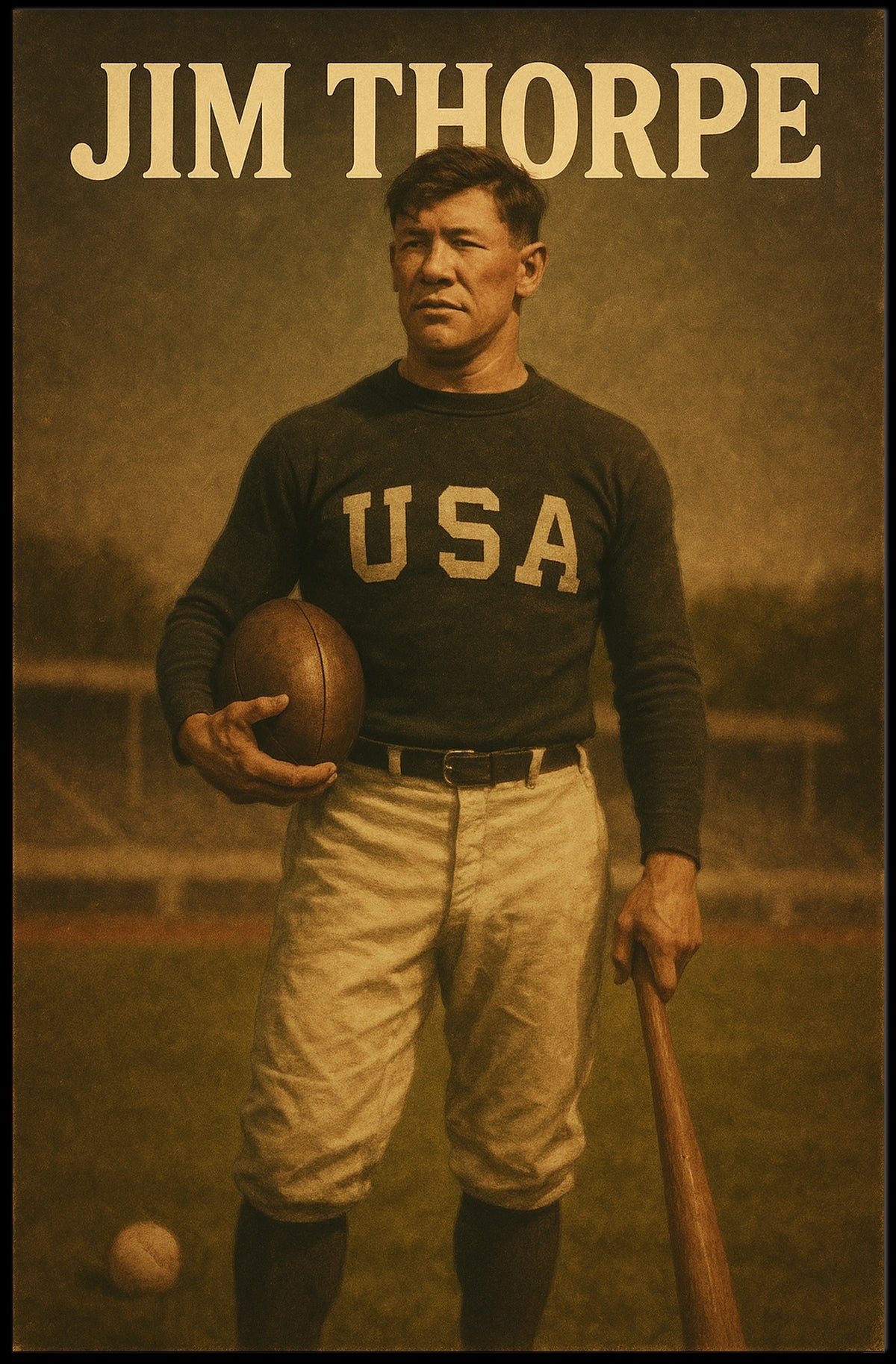 Jim Thorpe Athletic Legend Poster
