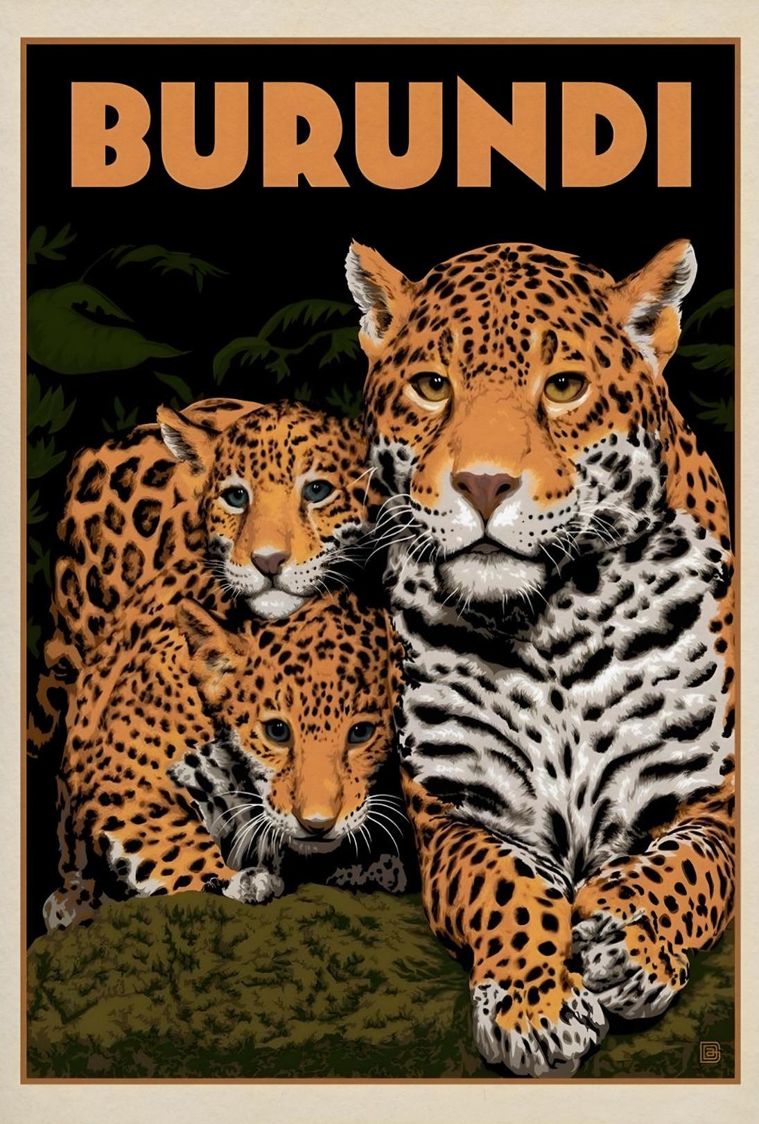 Exotic African Wildlife Travel Poster