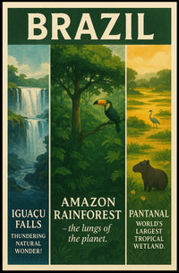 Wonders of Brazil Poster PosterGoat