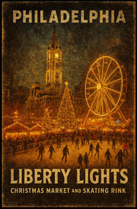 Liberty Lights In Philadelphia Poster