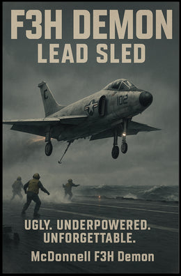 McDonnell F3H Demon Vintage Jet Fighter Poster