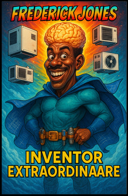 Frederick Jones Superhero Inventor Educational or Infographic Poster PosterGoat