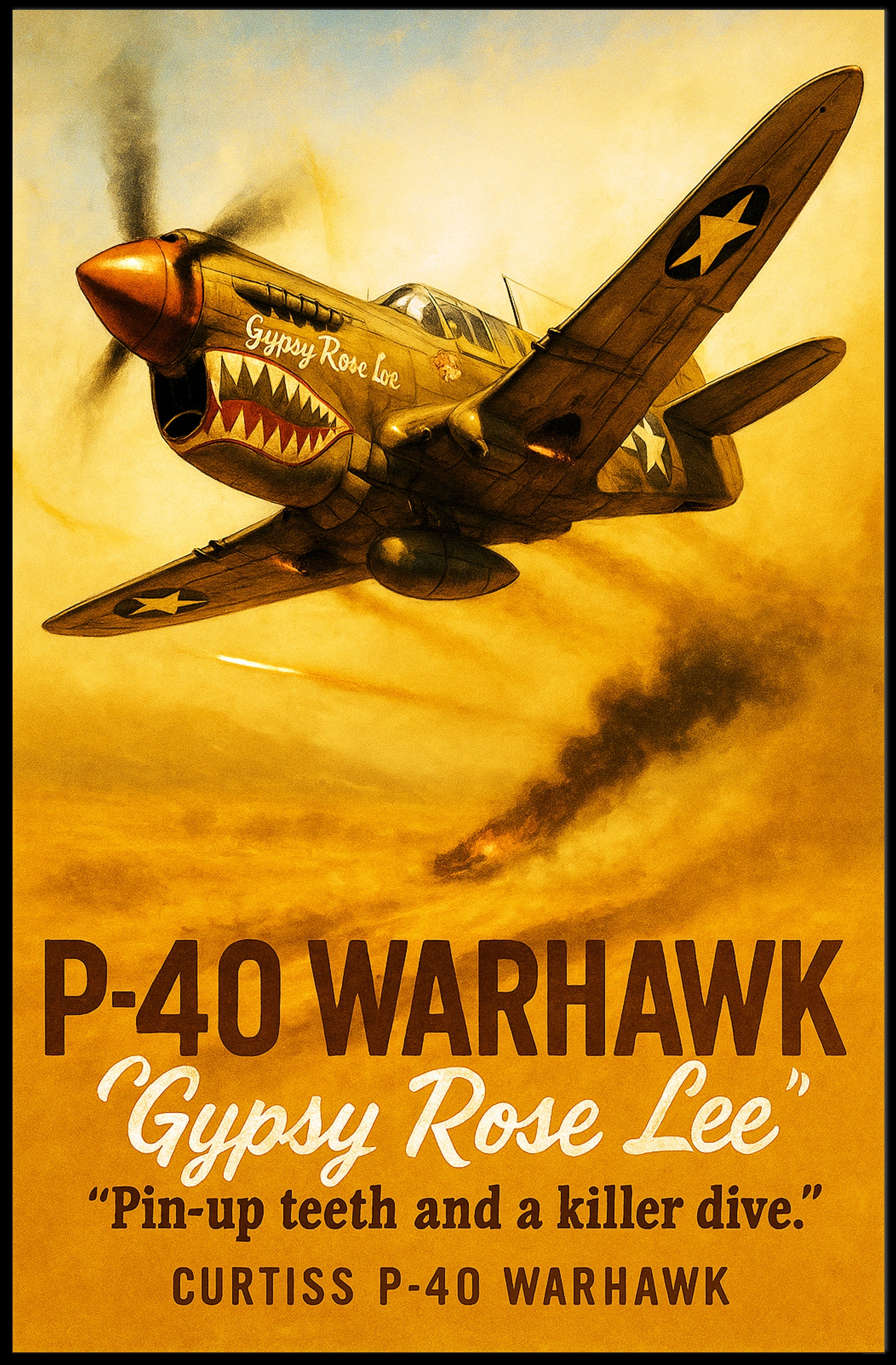 Gypsy Rose Lee P-40 Warhawk Poster PosterGoat