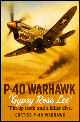 Gypsy Rose Lee P-40 Warhawk Poster PosterGoat