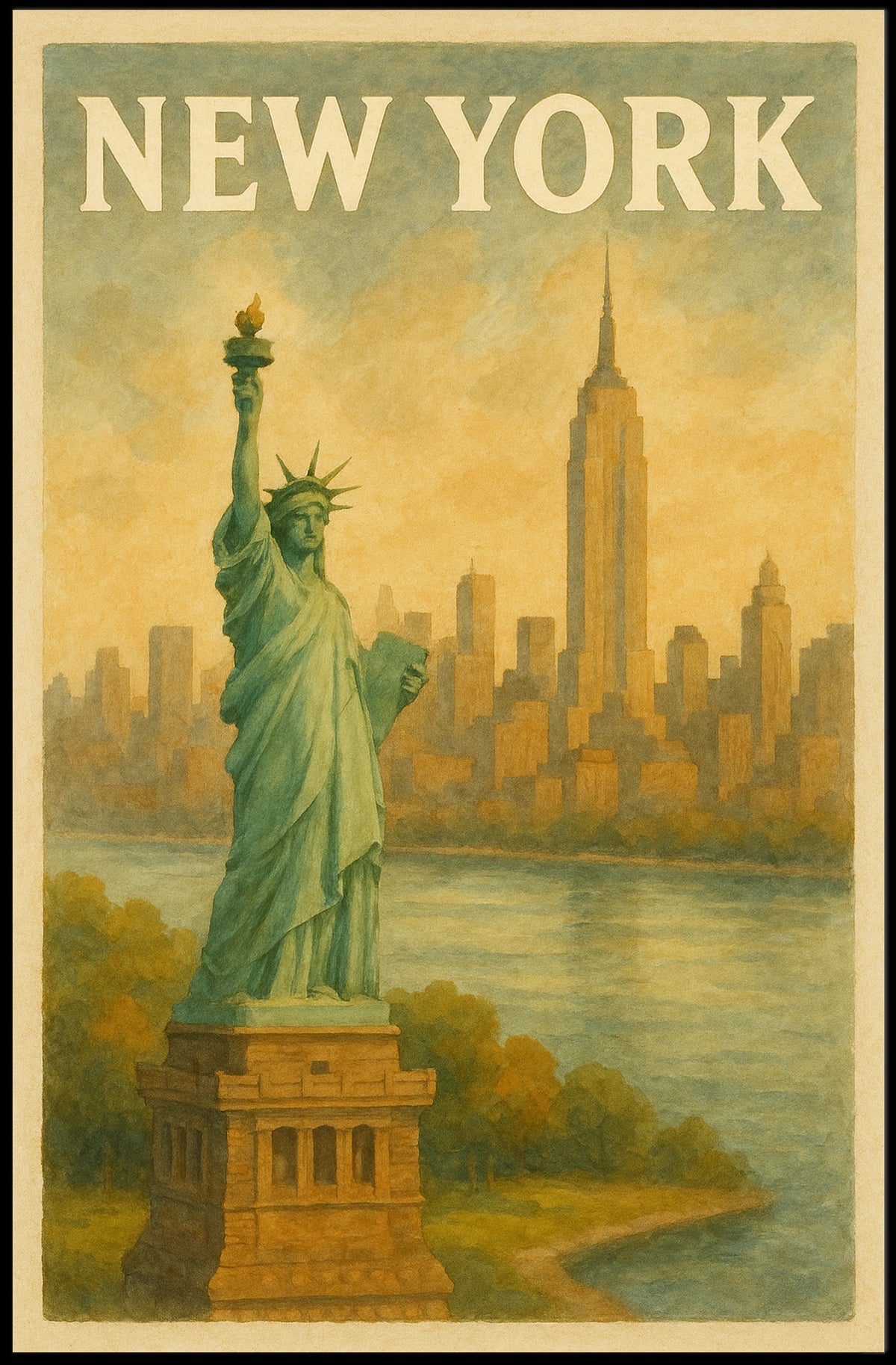 New York Cityscape Poster