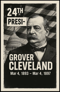 Grover Cleveland 24th President of the United States Digital Montaje Poster