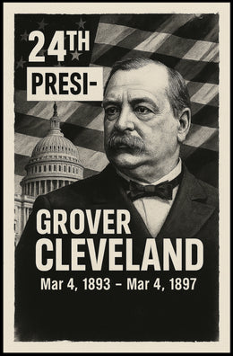 Grover Cleveland 24th President of the United States Digital Montaje Poster