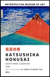 Katsushika Hokusai South Wind Clear Sky Poster