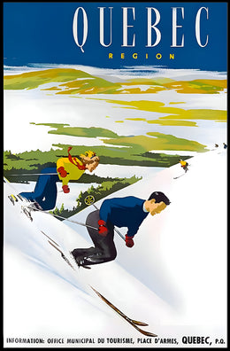 Skiing in Quebec Region Poster PosterGoat