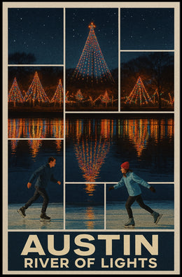 Austin River Of Lights Poster