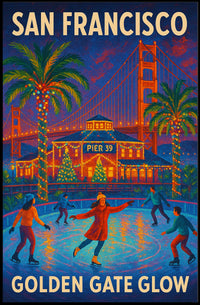 Golden Gate Glow Poster