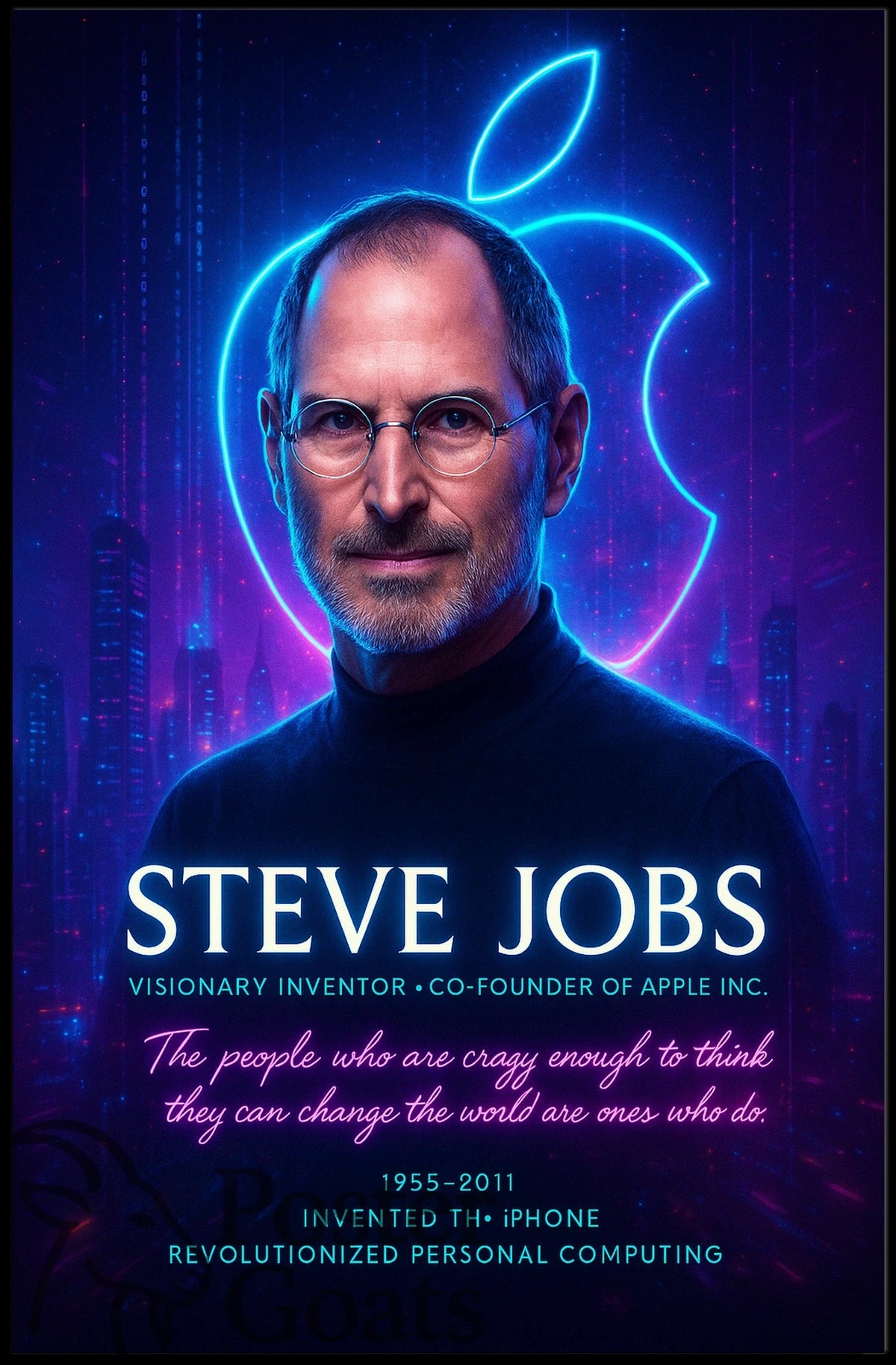 Steve Jobs Visionary Quote Motivational or Quote Poster