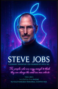 Steve Jobs Visionary Quote Motivational or Quote Poster