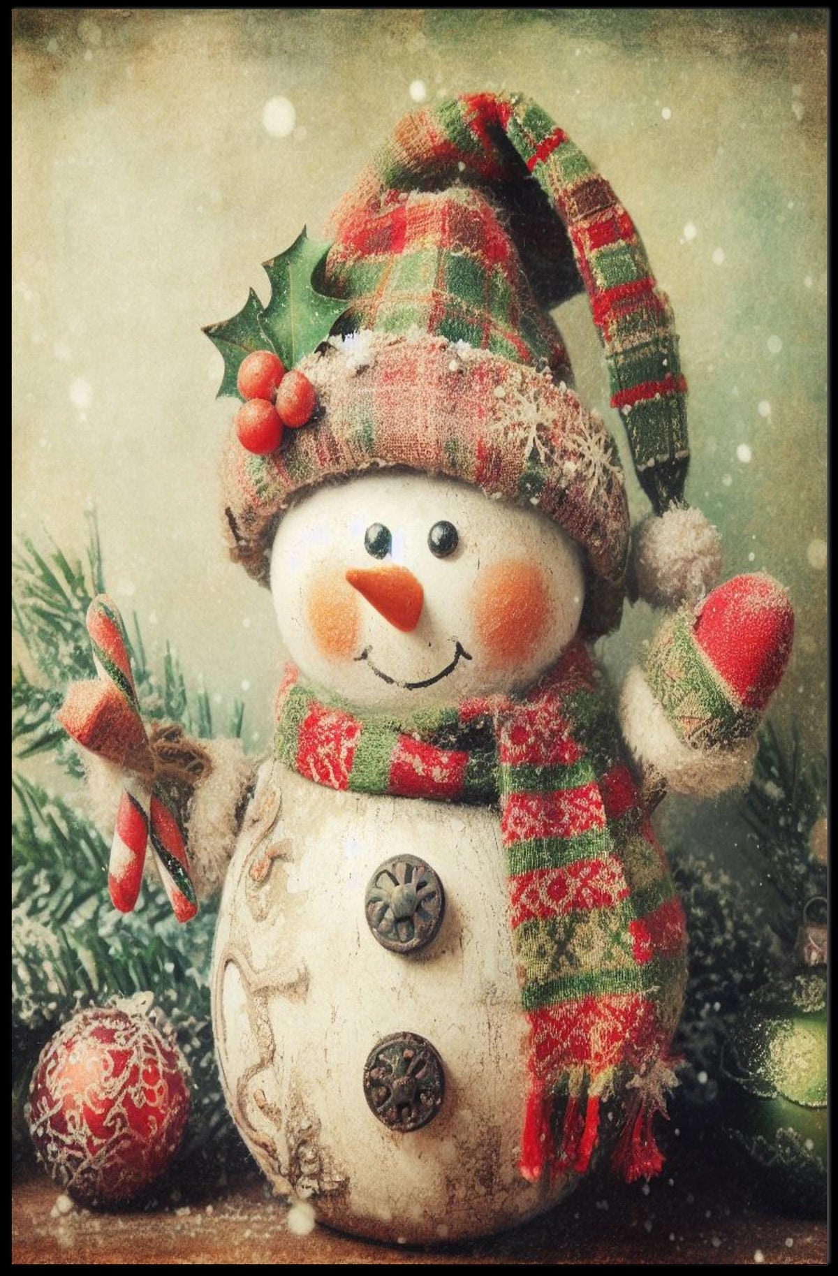 Festive Snowman Delight Poster