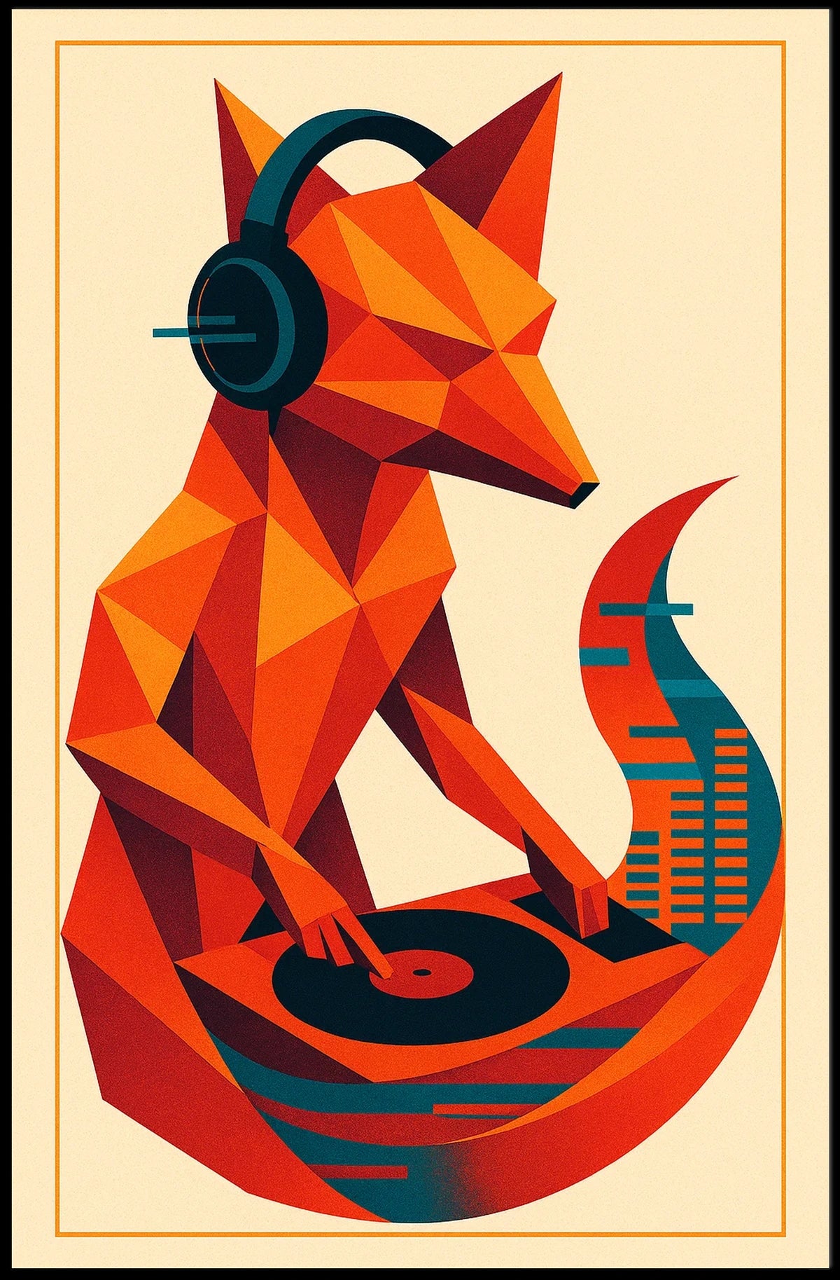 Dj Fox Vibes Poster