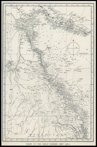 Chart Of The Great Barrier Reef Area Poster
