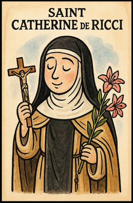 Saint Catherine De Ricci Figure Wall Art Print Poster