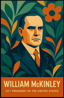 William McKinley Presidential Portrait Patriotic Vintage Retro Eighties Pop Art Poster