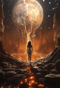 Mystical Realm of Exploration Futuristic Sci-Fi Poster
