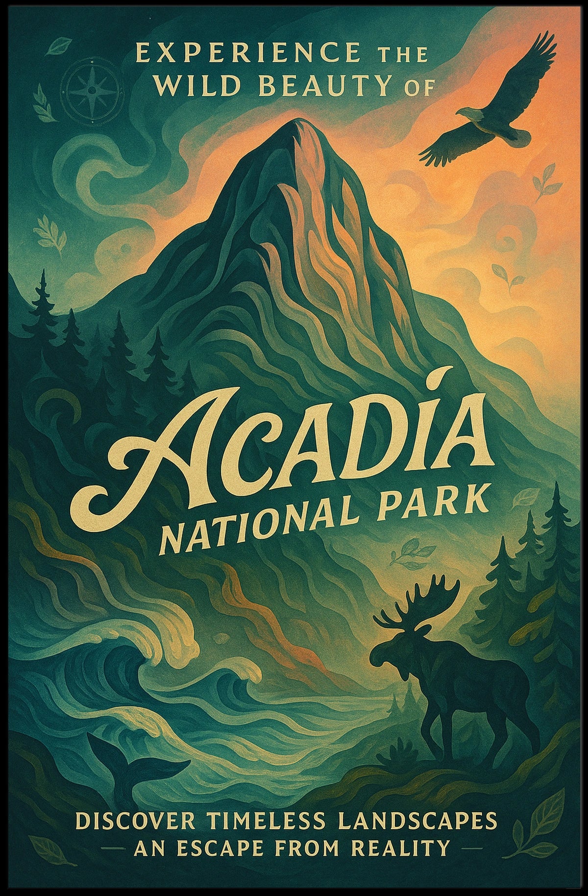Discover The Beauty Of Acadia Poster