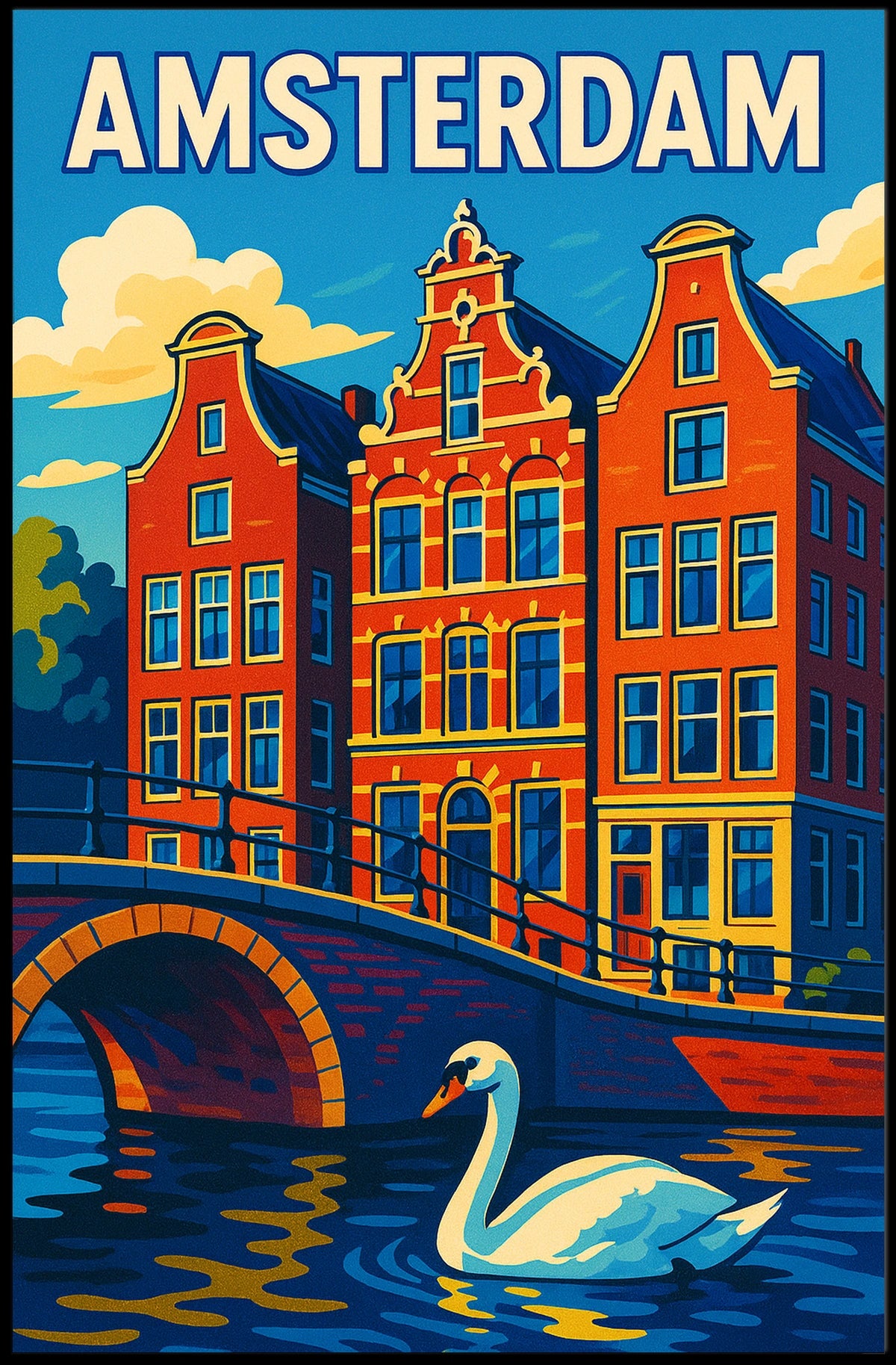 Amsterdam A Vibrant Cityscape Poster