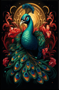 Majestic Peacock Poster