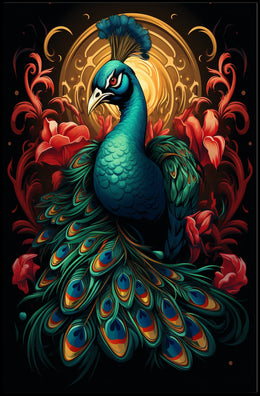 Majestic Peacock Poster