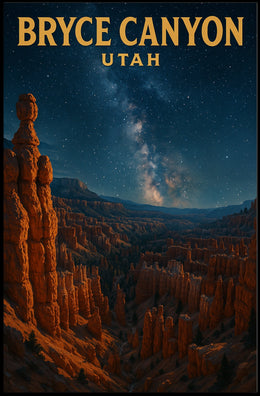 Bryce Canyon Wanderlust Scenic Rustic Poster