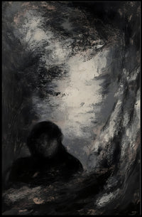 Dark Shadowy Figure Abstract Art Poster PosterGoat