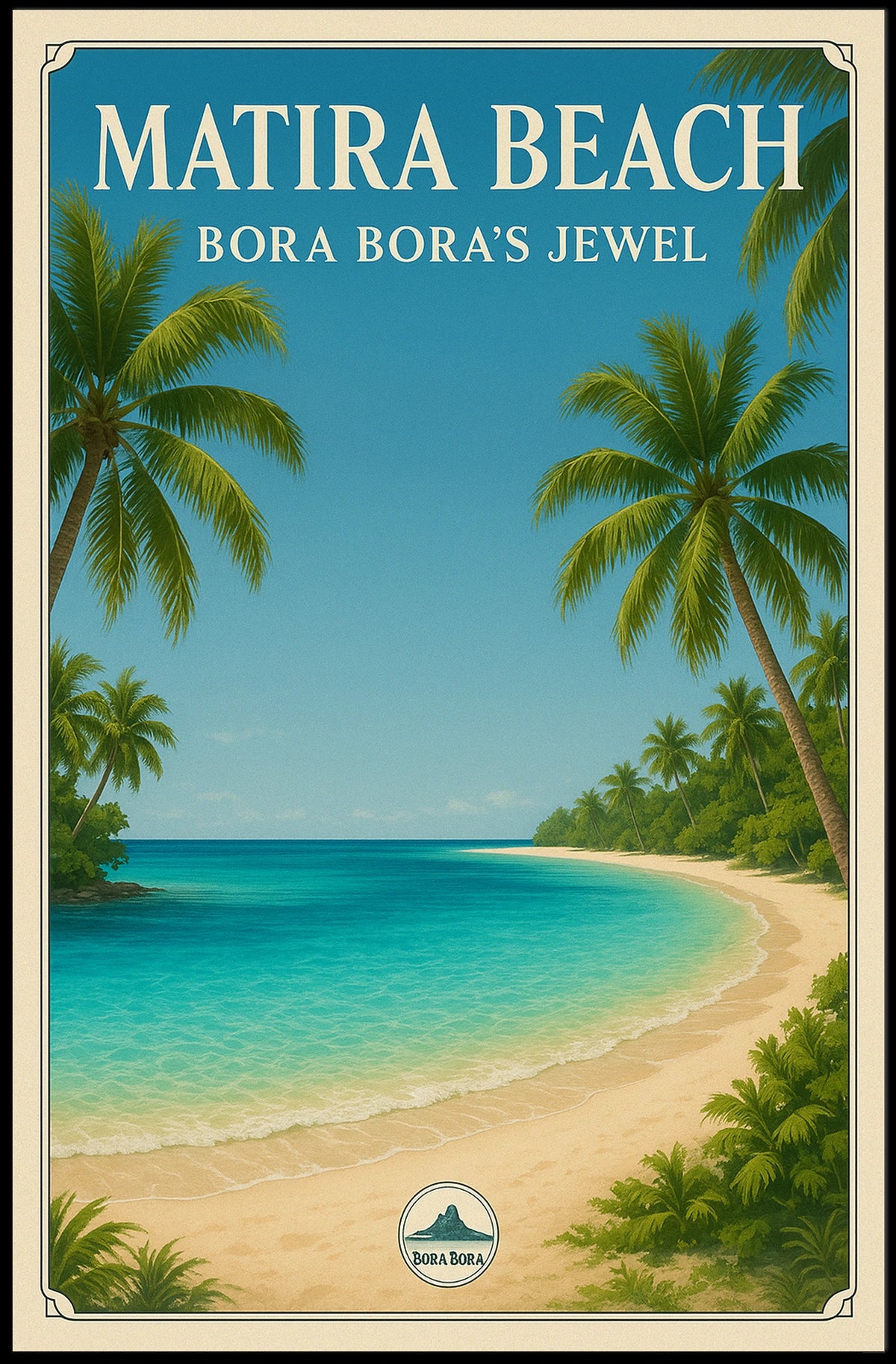 Matira Beach Bora Boras Jewel Poster