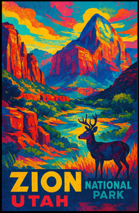 Zion National Park Utah Poster