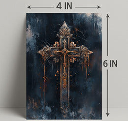 Ornate Gothic Cross Poster